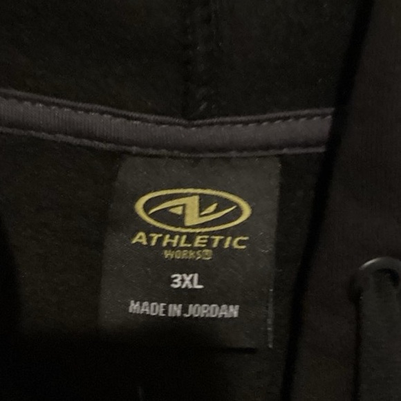NWT Athletic Works Men's Black Zip-Up Hoodie  3XL - Picture 4 of 5